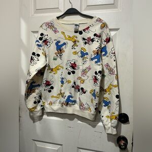 Disney Mickey Mouse and Friends cream sweatshirt Size M #disney #mickeymouse